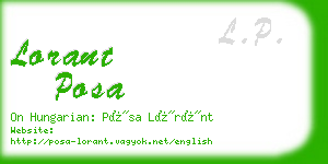 lorant posa business card